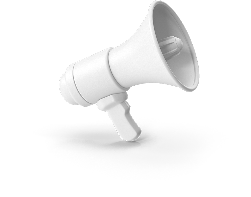 A 3D megaphone.